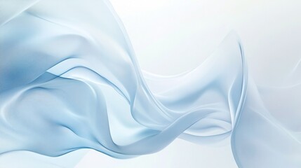 Obraz premium Flowing Minimalist Abstract Background in Light Blue and White 