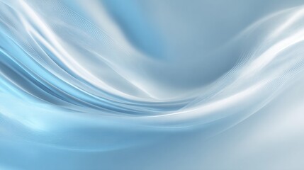 Obraz premium Flowing Minimalist Abstract Background in Light Blue and White 