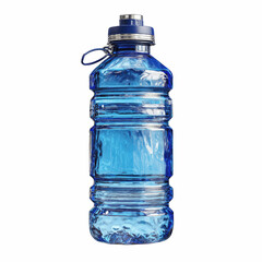 Blue Plastic Water Bottle Full of Water