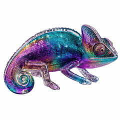 Prismatic Chameleon Sculpture