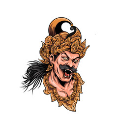 color wayang ornament silhouette icon