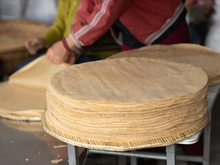 Chinese snack: multigrain machine-made pancake
