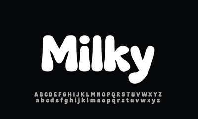 MilkywayDEMO vector font alphabet with numbers