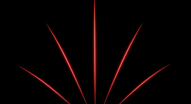 Abstract red light trails on a black background, creating a modern and futuristic design with a sense of energy and movement, perfect for technology themes