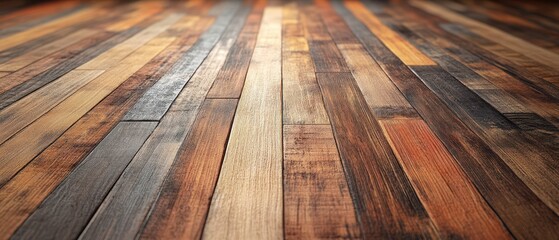 wood floor with dark black wall for present product