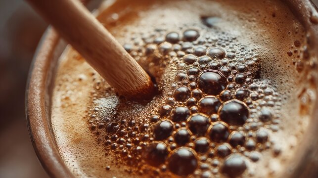 Closeup coffee drink