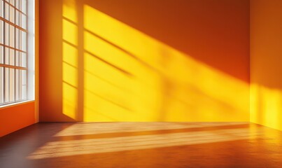 vintage yellow and orange studio background, bland banner and empty wall