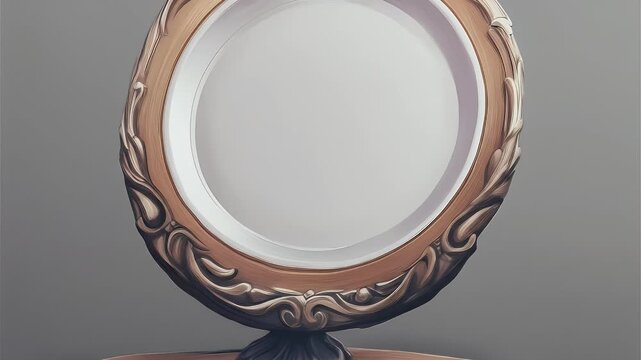 Oval Frame with Ornate Edges.