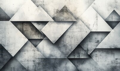 Abstract white background with texture pattern, layered geometric triangle shapes, white and grey glossy squares, abstract tech banner design. Graphic design element stripes concept for web, flyer