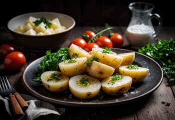 Cozy Salted Potatoes in Warm Light