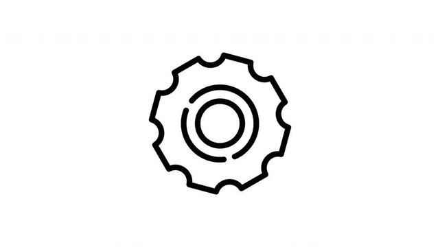 Gear and cog wheel with circular lines, ideal for industrial designs, mechanical concepts, technology backgrounds, or engineering themes in projects.
