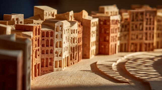 Clay model cityscape