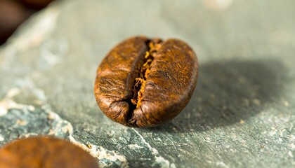 Coffee bean on stone