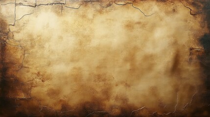 weathered and cracked textured brown and gold aged wall surface with peeling paint and rough patches