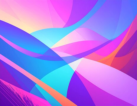 Vibrant abstract waves of overlapping colors