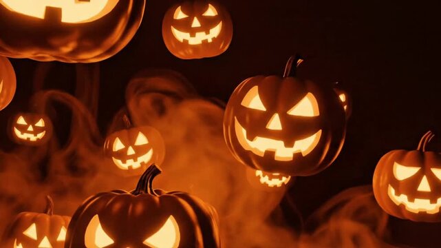 halloween pumpkin on dark background