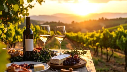 Vineyard wine tasting