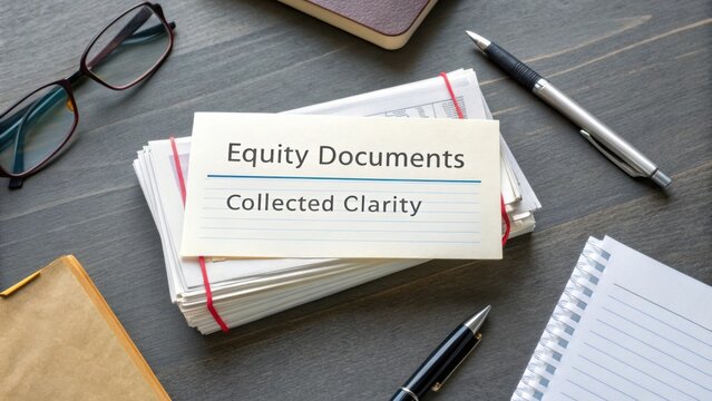 Collection of Equity Documents Representing Clarity in Financial Management and Business Strategy for Professionals in Office Settings