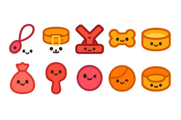 Cute cartoon pet accessories in vibrant colors for playful and cheerful pets, perfect for adding personality to your furry friends