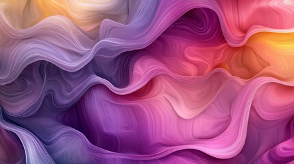 Obraz premium Seamless swirling streams of pastel colors flow gracefully, creating a soft, harmonious, and visually soothing abstract background with fluid motion and gentle gradients. 