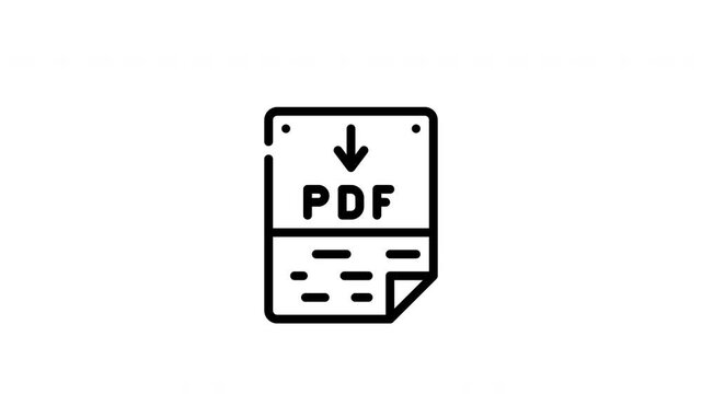 Simplified pdf download icon suitable for web or print design projects, showcasing technology, digital downloads, or software concepts.
