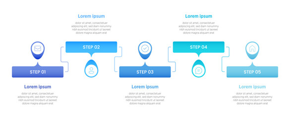 A clean, vector-style infographic featuring 5 horizontally aligned rectangular frames, each highlighting a key component of a startup initiative. Designed with a minimalist flat aesthetic.