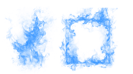 Abstract blue liquid splashes and fluid motion, dynamic energy in digital art, textured organic shapes with dark background, vibrant movement visualization.