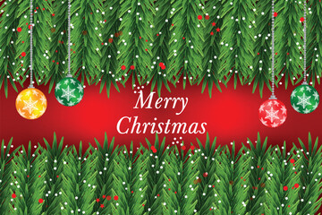 Beautiful Christmas tree decorated with red and gold ornaments and festive holiday gifts in a cozy winter celebration setting