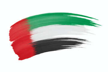 Vibrant brushstroke design with United Arab Emirates flag colors for creative projects and national day celebrations