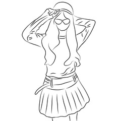 Cool and Confident Girl Illustration for Stock
 
