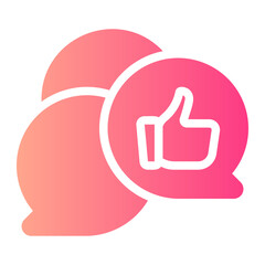 Obraz premium feedback gradient icon