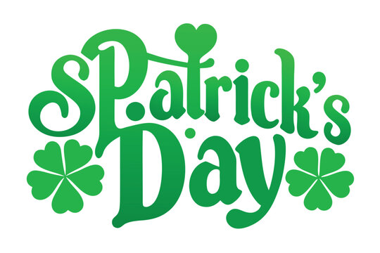 St patricks day vector graphic with clover and heart