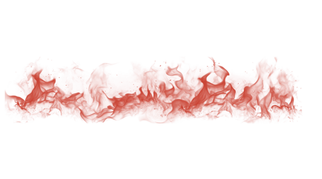 Fiery red abstract brush stroke with a grunge texture and jagged edges, representing energy and passion, perfect for graphic design elements.