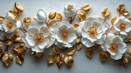 Stunning 3D floral wall art in luxury design high resolution picture