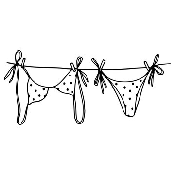 laundry day with women's fashion concept