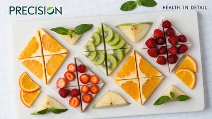 Fresh and Vibrant Fruit Arrangement with Citrus, Berries, and Kiwi Showcasing Healthy Lifestyle and Nutrition Choices