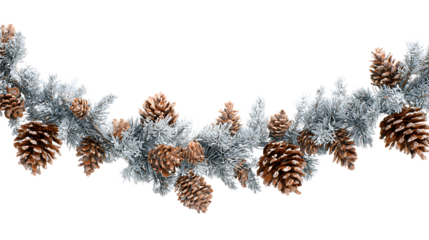 christmas decoration with cones and pine cones inside white 