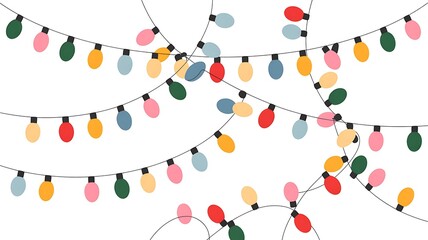 Party decorations with balloons streamers and confetti cartoon illustration