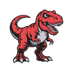 Fototapeta premium Tyrannosaurus monster vector mascot character