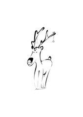 Rentier mit Weihnachtsschmuck 