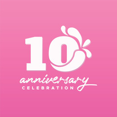 10 Years Anniversary Number Vector Design Template Illustration Collection