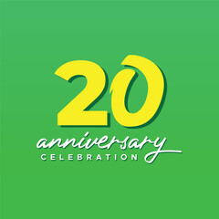 20 Th Anniversary Celebration Modern design number collection