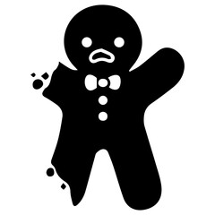 Bitten Gingerbread Man Icon