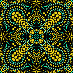 Dot ornament retro vintage multicolored 