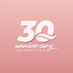 30 Th Anniversary Celebration Modern Number design number collection