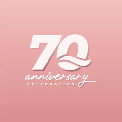 70 Th Anniversary Celebration Modern Number design number collection
