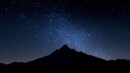 Starry Night Landscape Background