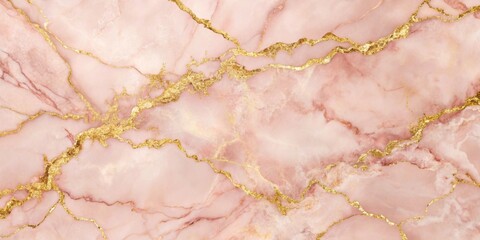 Elegant Pink Marble Texture with Golden Veins A Luxurious Background for Design Projects