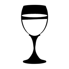 Empty wine glass and champagne flute isolated on white background, perfect for a clear liquid drink beverage or celebration object