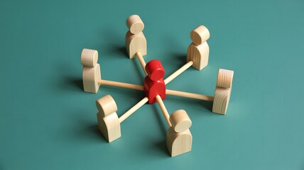 Teamwork concept, connection and cooperation of people in a group